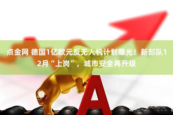 点金网 德国1亿欧元反无人机计划曝光！新部队12月“上岗”，城市安全再升级